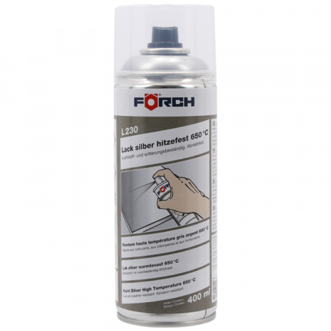 Vopsea spray si antifoane - Spray vopsea termorezistenta Argintiu  +650°C, L230, 400ML