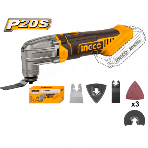 Scule multifunctionale si masini de frezat - Unealta multifunctionala, fara fir, pe acumulator, 20V, 6 trepte, 5000–20000 rpm