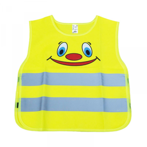 Veste si hamuri cu elemente reflectorizante - Vesta Reflectorizanta Siguranta Copii, Galbena cu Certificat