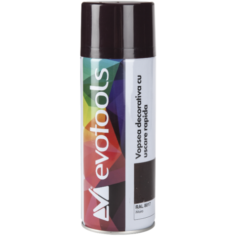 Vopsea spray si antifoane - Vopsea Acrilica Spray, RAL 8017 Maro, 400 ml, Uscare Rapida, Decorativa