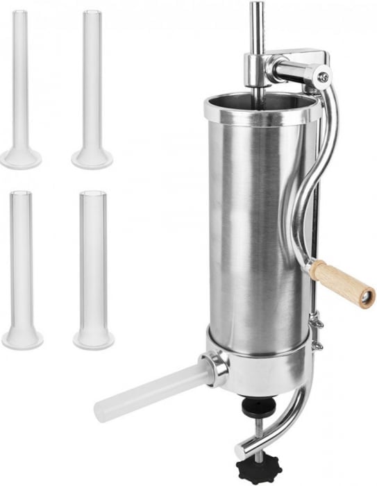 Aparat de umplut carnati vertical 4Kg DDT VANES, 4palnii incluse, inox alimentar, vertical [1]