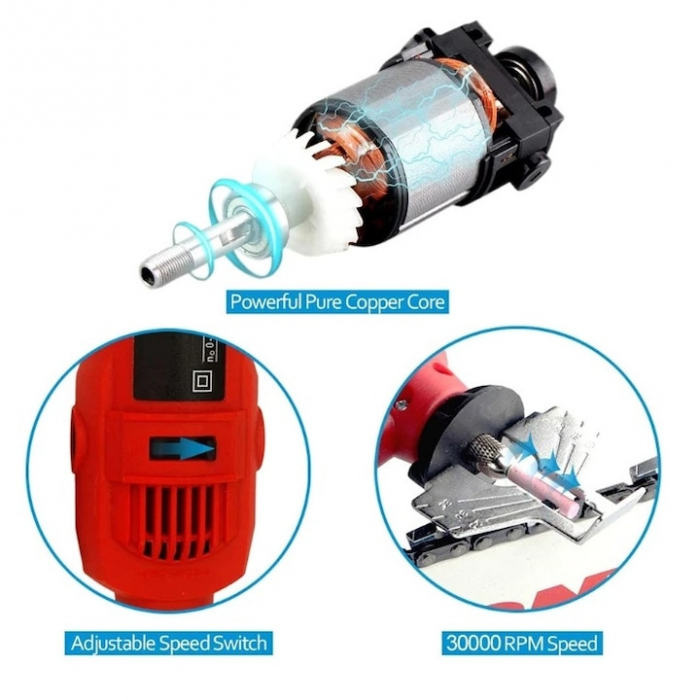 Aparat portabil ascutitor pentru lant drujba DDT-SGAC2200, alimentare priza 220V, 230W, 37000 RPM [3]