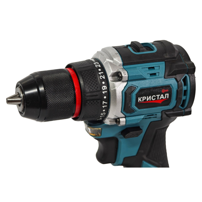 Bormașină cu acumulator DDT-KRISTAL 36V, 2 acumulatori Li-Ion 2.0Ah, motor fara perii (brushless), 2 viteze, cuplu reglabil, sistem autoblocaj,  valiză de transport [13]