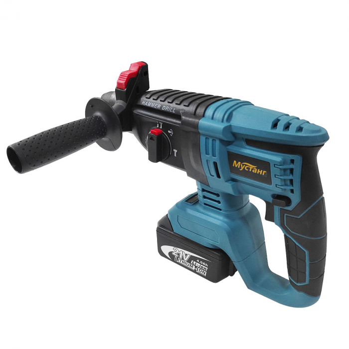Ciocan rotopercutor cu 2 acumulatori , Mustang , 21 V , 4 AH , 1.9 J , 1150 RPM , 2 Mandrine , Model 2023 [4]