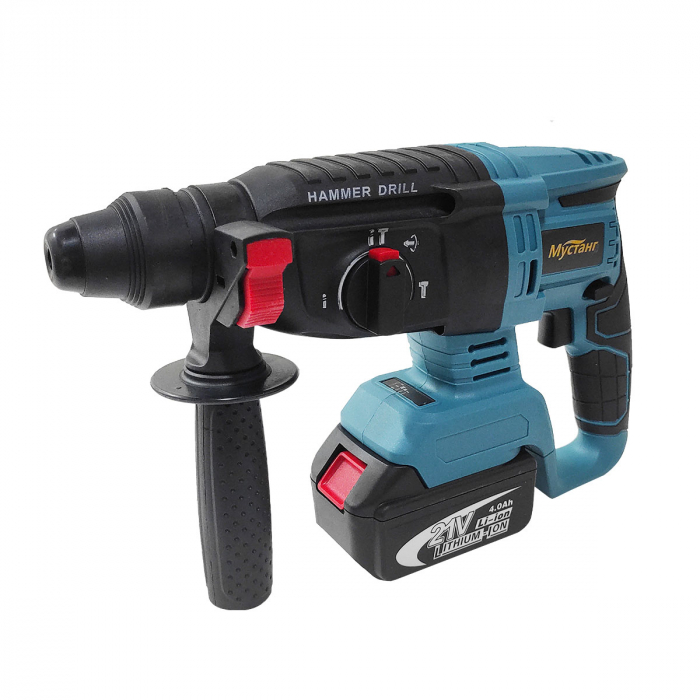 Ciocan rotopercutor cu 2 acumulatori , Mustang , 21 V , 4 AH , 1.9 J , 1150 RPM , 2 Mandrine , Model 2023 [10]