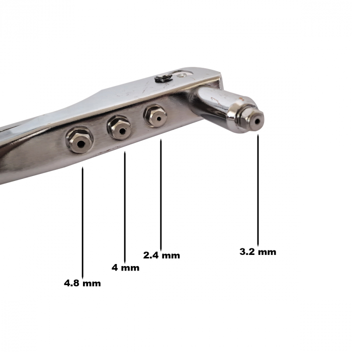 Cleste pentru pop nituri, 2.4, 3.2, 4.0, 4.8 mm , Inox [5]