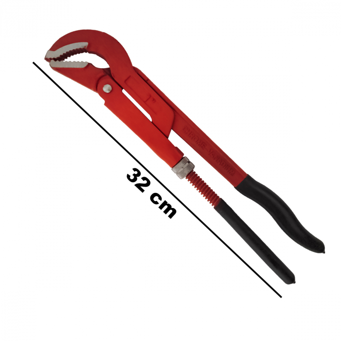 Cleste reglabil ( Mox ) pentru instalatii , 1 " , 45° , cu falci , 320 mm , cu reglaj [2]