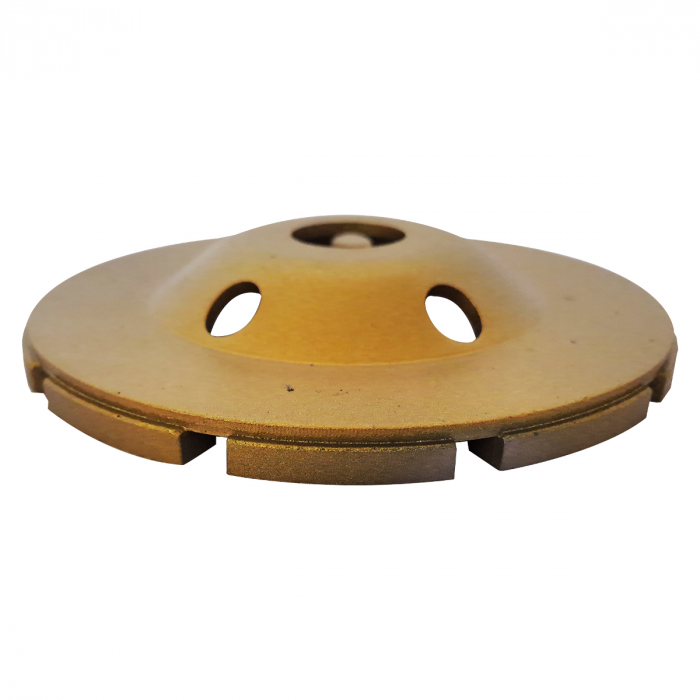Disc diamantat 125 mm, cu segmente pentru slefuit suprafete beton, mozaic, marmura , Galben [2]