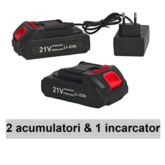 Drujba /mini fierastrau  cu acumulator DDT-CRISTAL, Indicator procentaj baterie, sistem de ungere automat, Lama+Lant 8" [12]