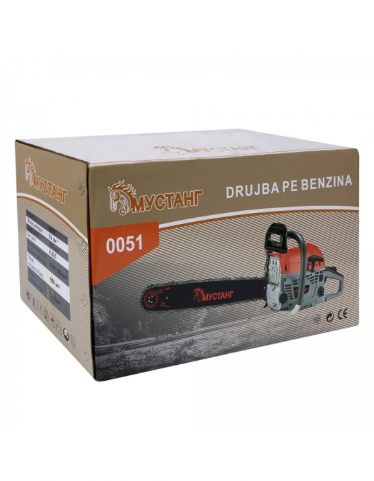 Drujba pe benzina Mustang 0051, 5 Cp, 52 cmc, lama 40 cm [6]