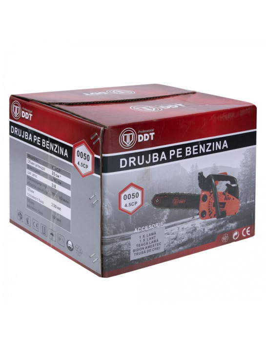 Drujba de constructii pe benzina DDT 0050, 4.5 Cp, 25 cmc, lama 30.5 cm 2 LAME ,2 LANTURI [7]