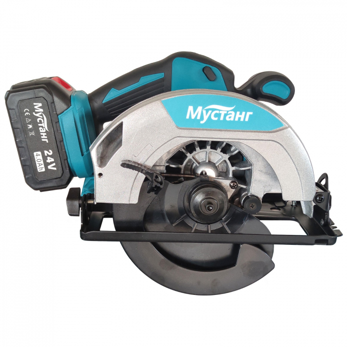 Fierastrau circular cu 2 acumulatori, DDT-MUSTANG, Model nou, disc 185 mm, 2 acumulatori 24 V, 4 Ah [2]