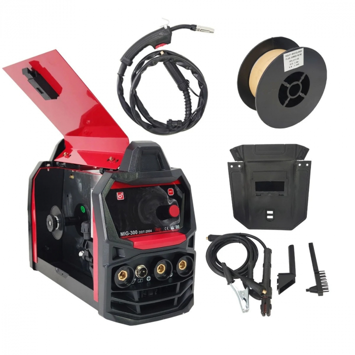 Invertor/Aparat de sudura DDT-2004, cu rola sarma MIG/MMA DDT PROFESSIONAL, 230 V, 20-300 A curent, 0.8-1.0 mm diametru sarma de sudura, 1.6-4 mm diametru electrod de sudura - RESIGILAT [3]