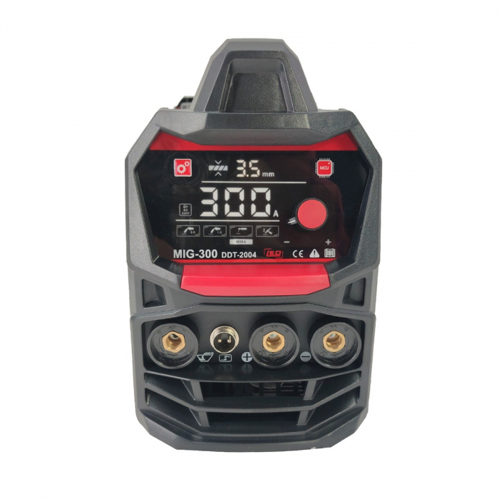Invertor/Aparat de sudura DDT-2004, cu rola sarma MIG/MMA DDT PROFESSIONAL, 230 V, 20-300 A curent, 0.8-1.0 mm diametru sarma de sudura, 1.6-4 mm diametru electrod de sudura [2]