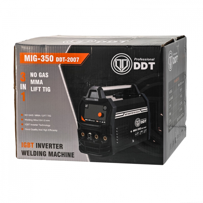 Invertor/Aparat de sudura MIG/MMA DDT PROFESIONAL cu Electrozi si Sarma, 220 V, 350A + 4 Role Sarma 0.8-1.0 mm DDT [11]