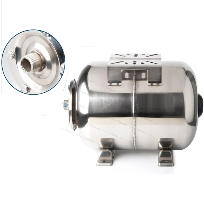 Kit complet hidrofor Pompa submersibila de adancime, DDT, 4QJD2-8, 1500 W, 8 turbine, 7 mc/h , 25 metri cablu+ Bazin inox 24 L + accesorii [8]