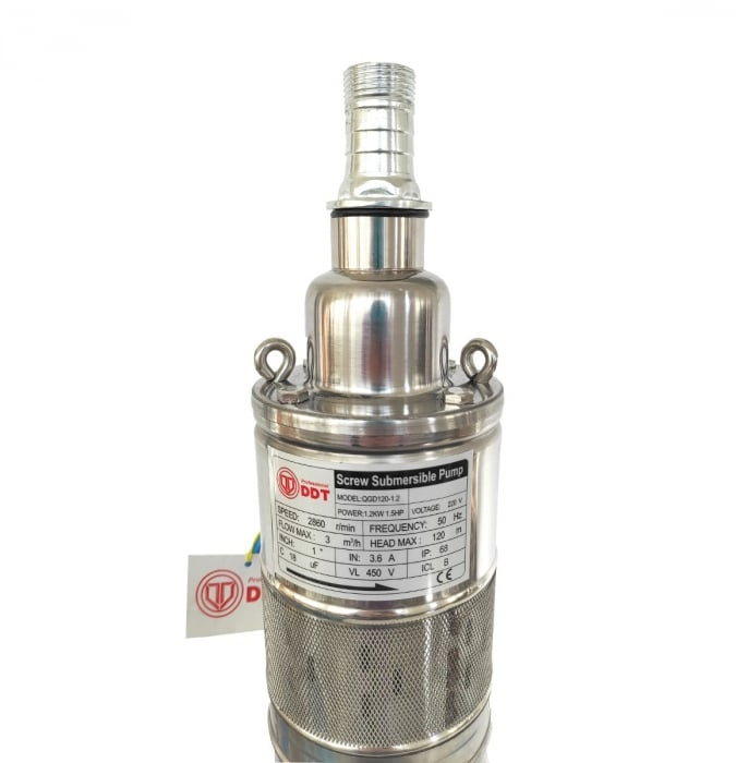 Kit Hidrofor 50L cu pompa apa submersibila 1 DDT, QGD120, Inox, 120 m, 3 m³/h, 20 m cablu , Sistem premium complet [2]