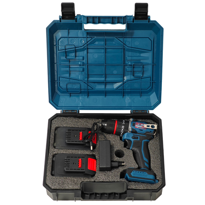 Mașină de găurit și înșurubat cu acumulator DDT JCTPEB HLP10-9002, Brushless, 48V, 2 acumulatori, cuplu reglabil, sistem autoblocaj,  valiză de transport [2]