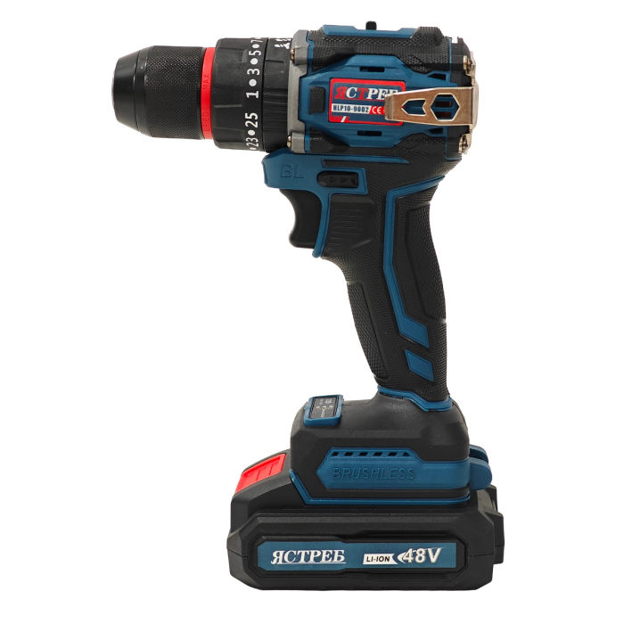 Mașină de găurit și înșurubat cu acumulator DDT JCTPEB HLP10-9002, Brushless, 48V, 2 acumulatori, cuplu reglabil, sistem autoblocaj,  valiză de transport [7]