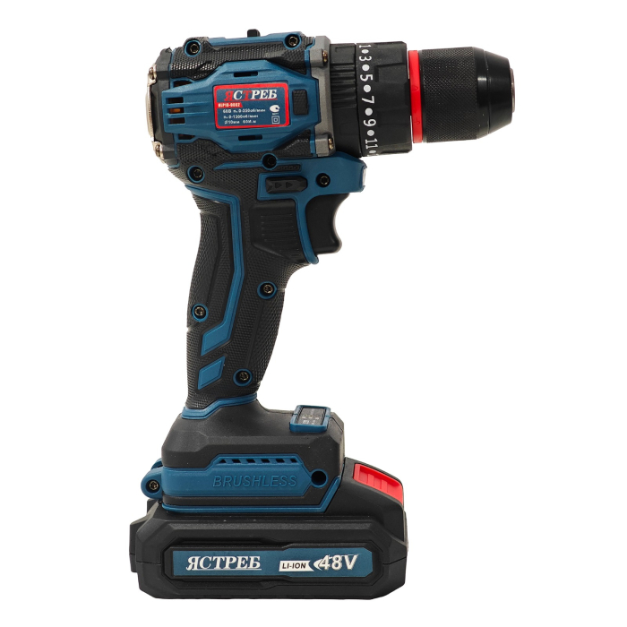 Mașină de găurit și înșurubat cu acumulator DDT JCTPEB HLP10-9002, Brushless, 48V, 2 acumulatori, cuplu reglabil, sistem autoblocaj,  valiză de transport [10]