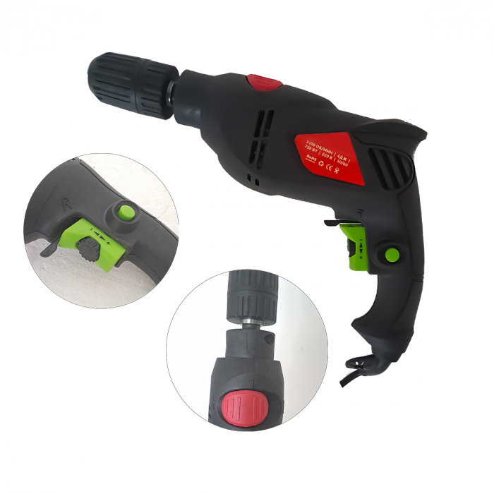Masina de gaurit si insurubat DDT, 750W, 13 mm, 3100 rpm [2]