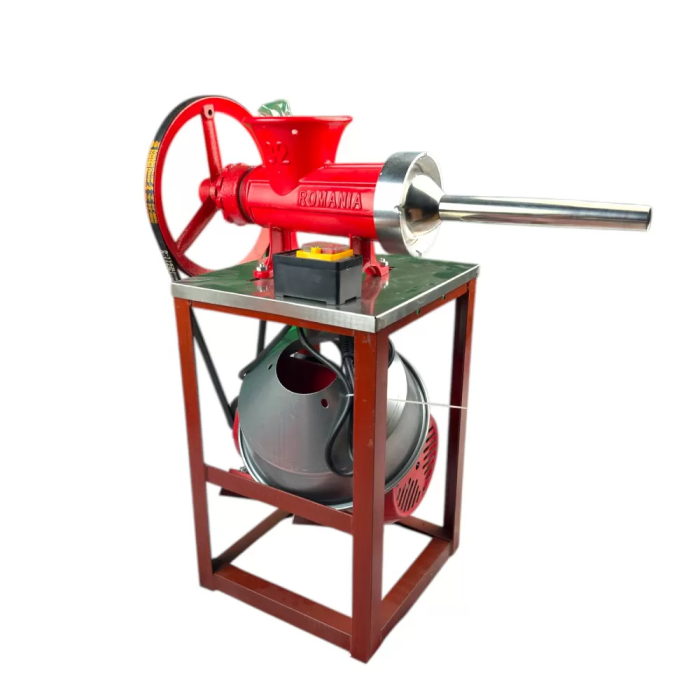 Masina de tocat carne German Meister nr 32 cu motor 1,3kw, palnie pentru carne si carnati 300 kg/h, buton start stop [6]