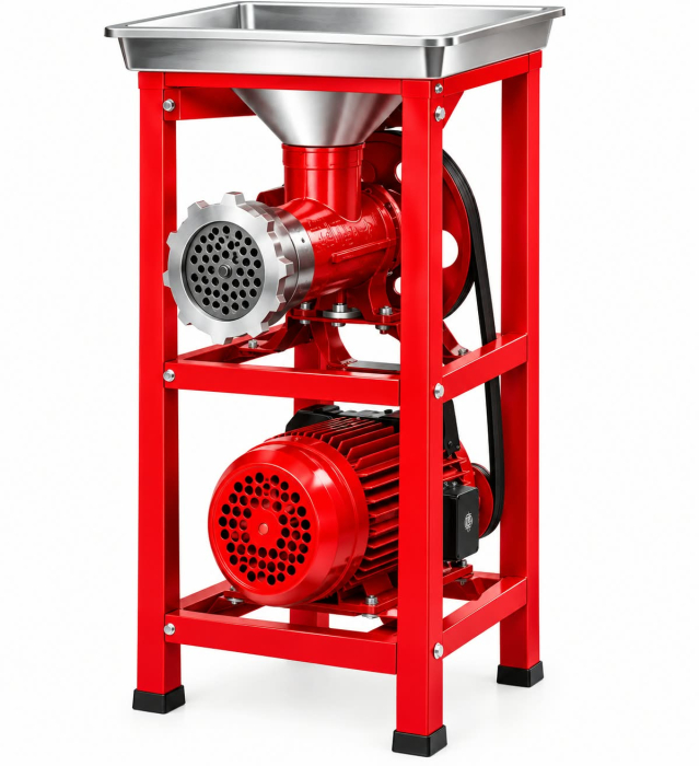 Masina de tocat carne profesionala DDT-7001, 4500W, 1400 RPM, 8 kg/min, 220V, nr. 32, cu masuta inclusa [2]