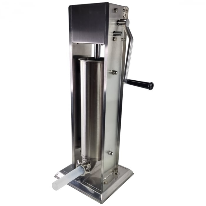 Masina de umplut carnati profesional ML-S7, 7Kg, DDT VANES mecanic, inox-integral, 6 palnii incluse - DDT [2]