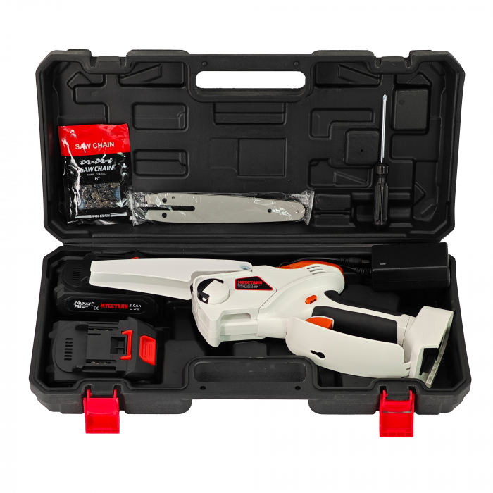 Mini drujba cu 2 acumulatori DDT-MUSTANGG, 21 V, 2 Ah, Model nou, Lama & Lant 6" [6]