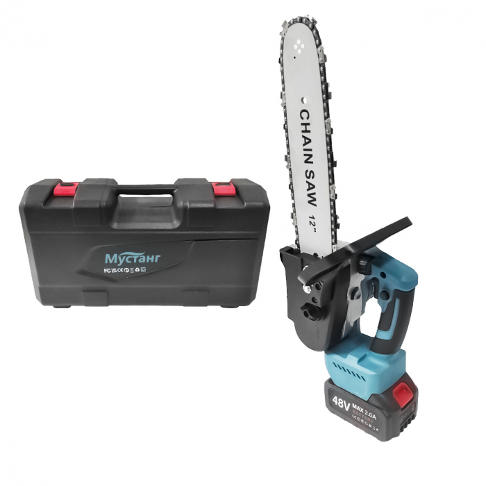 DRUJBA CU 2 ACUMULATORi , DDT , LAMA 12 " ( 34 CM ) , LANT 34 CM , 24 V , 2 AH , REZERVOR ULEI , POMPITA UNGERE , MODEL 2023 [3]
