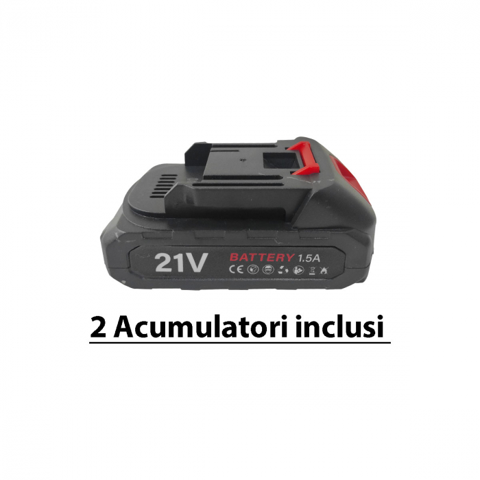 MINI DRUJBA CU 2 ACUMULATORi , MUSTANG , 550 W , 21 V , 1.5 AH , LAMA 18.5 cm [4]
