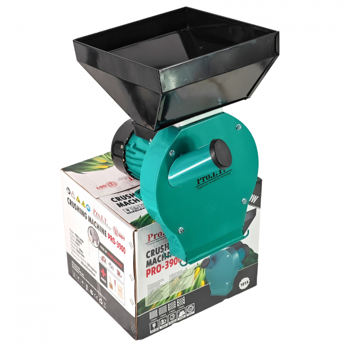 Moara Cuva Mare macinat cereale, boabe si stiuleti, DDT PRO.I.T., 3900 W, 3000 rpm, 4 site de rezerva, 320 kg/h, 20 de ciocanele, bonus sac, surubelnita si perie [2]