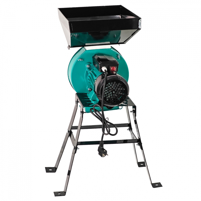 Moara electrica cu suport din metal pentru cereale si stiuleti (2 in 1), DDT-PRO.I.T. Cuva Mare, motor 3,9 kw , 3000 rpm, 320 kg/h, 4 site de rezerva, 20 ciocanele,bonus sac,surubelnita si perie. [3]