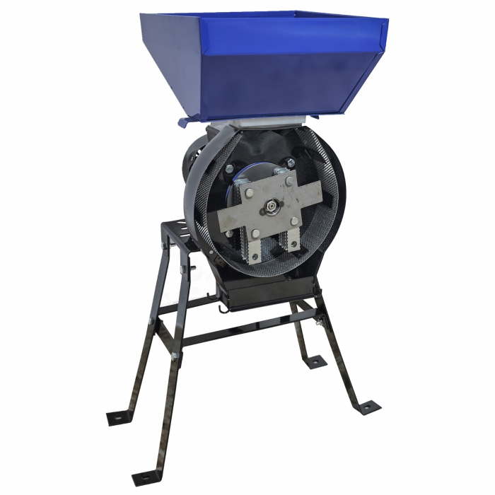 Moara electrica cu suport din metal pentru cereale si stiuleti, DDT-TOP,Cuva Mare, 20 ciocanele, motor 4.2 kw, 3000 rpm, 320 kg/h, 4 site de rezerva, bonus sac, surubelnita si perie. Buton on/off [4]