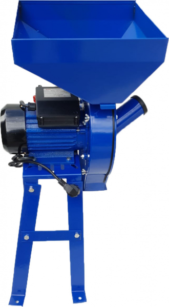 Moara electrica cu Suport pentru cereale, boabe si stiuleti porumb, Cuva Mare, DDT, 3.5 kW, 3000 rpm, 200 Kg/h [4]