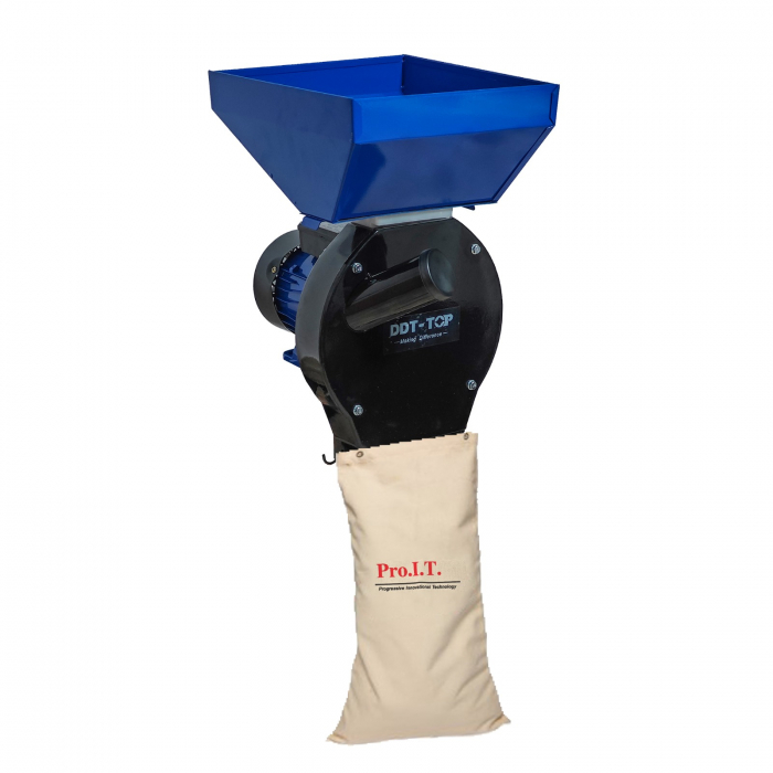 Moara electrica pentru cereale si stiuleti, DDT-TOP,Cuva Mare, motor 4.2 kw , 3000 rpm, 320 kg/h, 4 site de rezerva, 20 ciocanele,bonus sac,surubelnita si perie,Buton on/off [3]