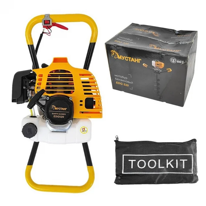 Motoburghiu / foreza pamant Mustang 4 Cp, 8000 Rpm + Burghie 100/150/200/250/300 mm [3]