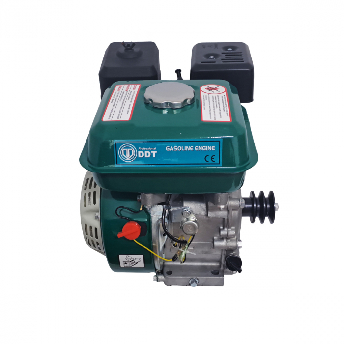 Motor pe benzina DDT Profesional 7.5 Cp, 4 timpi, 200 CC, 3.6 L Rezervor, Fulie inclusa , 40 mm [2]
