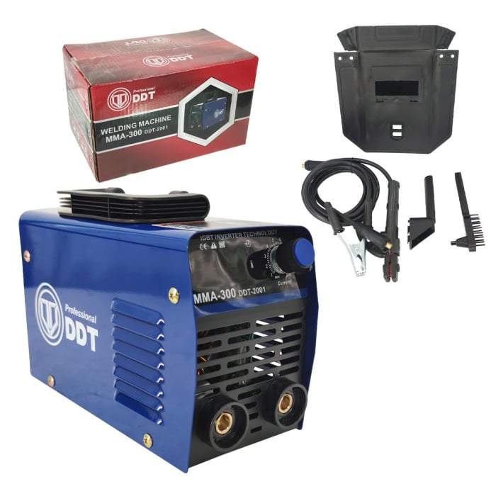 Pachet promo Aparat de sudura DDT PROFESSIONAL DDT-2001, MMA 300A, afisaj electronic LCD + Masca Sudura Automata cu Reglaj si Cristale [3]