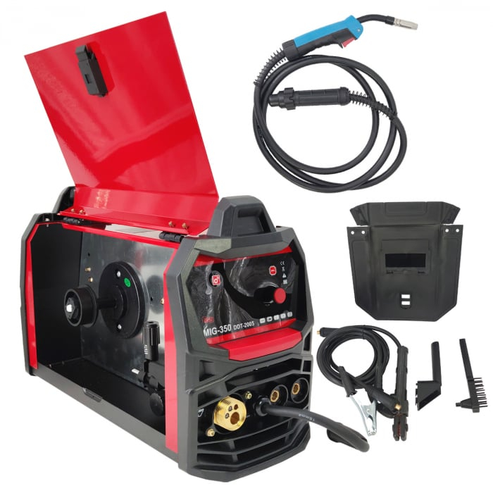 Pachet promo Invertor/Aparat de sudura, DDT-2005, cu rola sarma si electrod/gaz, MIG/MMA DDT PROFESSIONAL, 350, Sarma de sudura + Masca de sudura cu cristale [7]