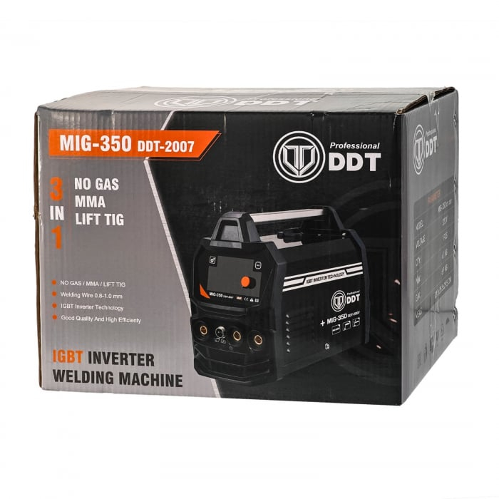 Pachet promo Invertor/Aparat de sudura MIG/MMA DDT PROFESIONAL cu Electrozi si Sarma, 350A+Masca Sudura Automata cu Reglaj si Cristale [10]