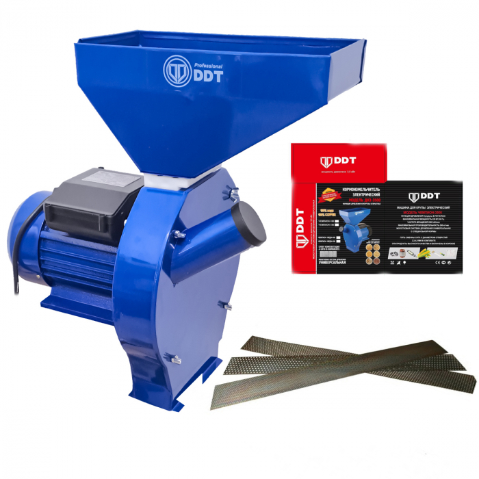 Moara electrica pentru cereale, DDT, 3.5 kW, 3000 rpm, 200 kg/h, 2 kituri de ciocanele incluse [6]