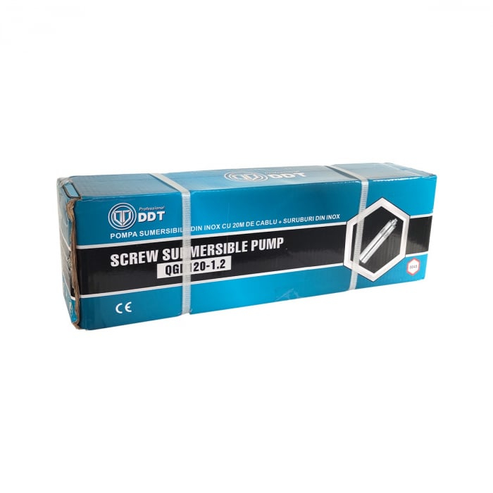 Pachet promo Pompa submersibila, DDT, QGD120, Inox complet, suruburi inox, sita protectie, 20 m cablu, 120 m, 3 m³/h + Prescontrol LS6 [6]