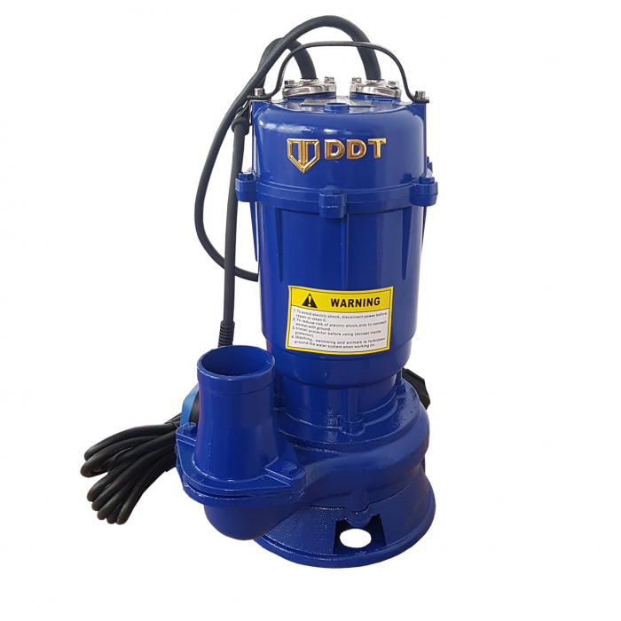 Pachet promo Pompa apa murdara submersibila cu tocator si plutitor, DDT, WQCD, 2200 W, 8 m³/h + Furtunul de pompier 2'' 20 m, 8 bari, cu cuple [3]