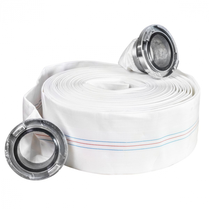 Pachet promo Pompa pentru apa murdara cu plutitor fara tocator, DDT, Inox, SWP2550F, 2550 W, 25 mc/h + Furtunul de pompier 2'' 20 m, 8 bari, cu cuple [5]