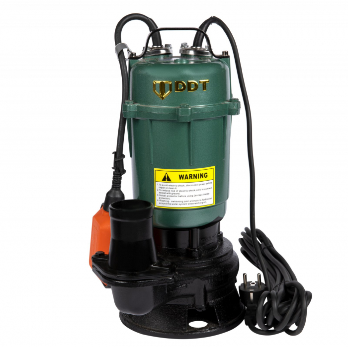 Pachet promo Pompa submersibila apa murdara, cu plutitor, fara tocator, DDT, WQD10, 2200 W, 10 m³/h, 8 m + Furtunul de pompier 2'' 20 m, 8 bari, cu cuple + Furtun de pompier 2'' 20 m [2]