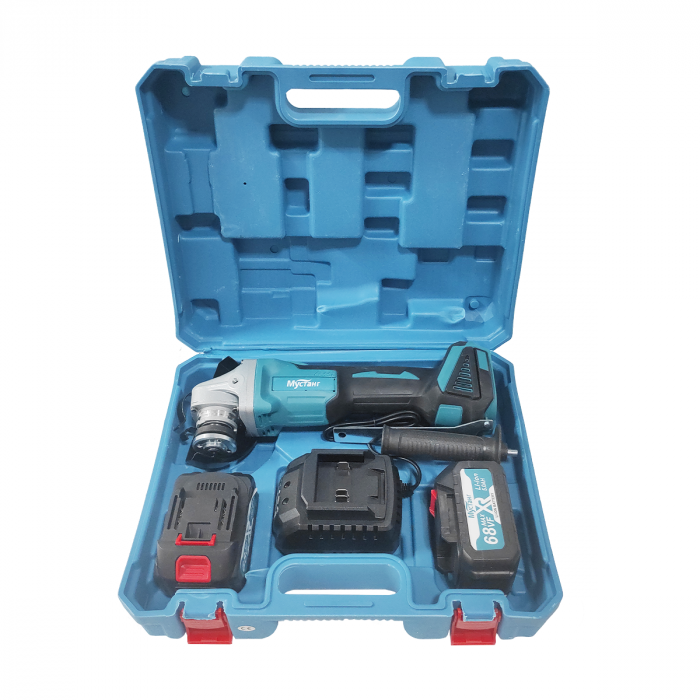 Polizor unghiular cu 2 acumulatori , Mustang , 24 V , 5 Ah , Diametru disc 125 mm , 9000 Rpm [3]