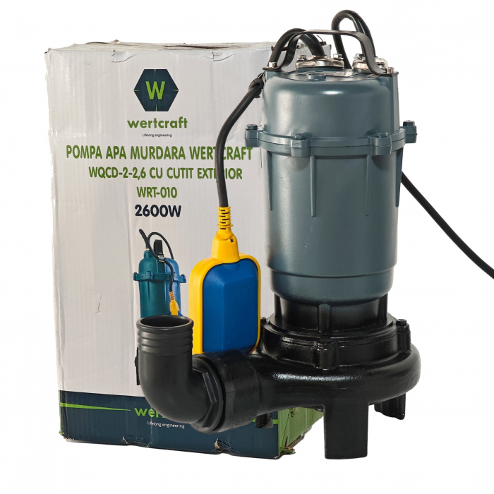 Pompa apa murdara DDT cu tocator exterior si flotor, 2600 W, 12 mc/h, 12 m refulare [13]