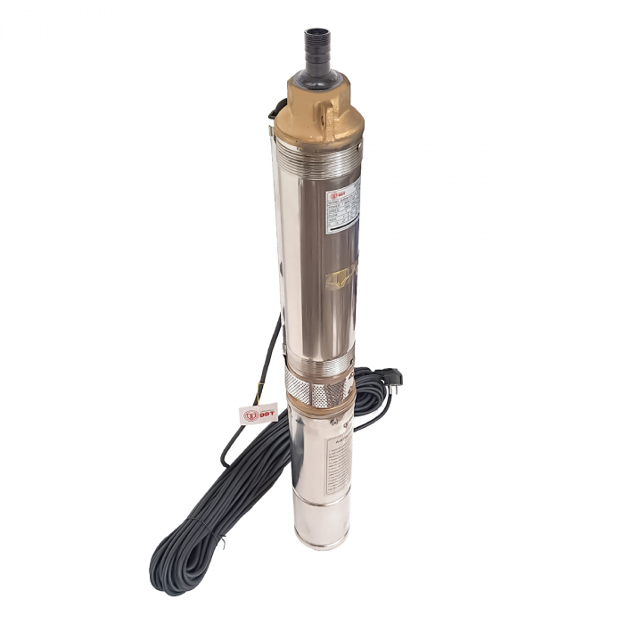 Pompa de apa curata submersibila 4QJD2-8, 1500 W, 8 turbine, 7 mc/h, supapa sens 1 ", Presostat electronic, reductie 1"-1/2, niplu 1", 25 Metri cablu alimentare [2]