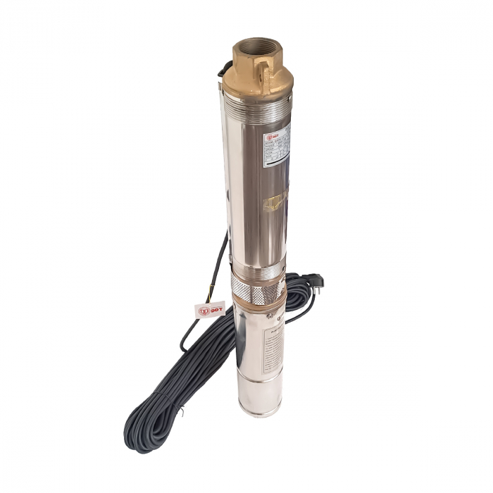 Pompa de apa curata submersibila 4QJD2-8, 1500 W, 8 turbine, 7 mc/h, supapa sens 1 ", Presostat electronic, reductie 1"-1/2, niplu 1", 25 Metri cablu alimentare [5]